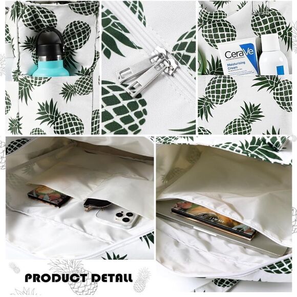 Large Waterproof Zippered Beach Tote - Picture 4 of 6